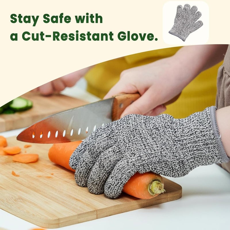 Kibbidea Kids Knife Set 4-Pieces, Stainless Steel, Wooden Handle Kids Knives for Real Cooking, Child Friendly Chef Knife for Cutting Chopping, BPA-free Kitchen Knives for Teenager 8-12 - Image 5